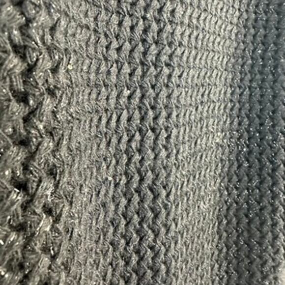 Lafayette 148 V-Neck Sweater Black Wool Silk Cashmere Metallic Women Small Luxe - Picture 4 of 6